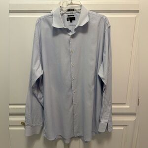 Neiman Marcus Blue White Check Long Sleeve Button Down Men’s Size 17.5
